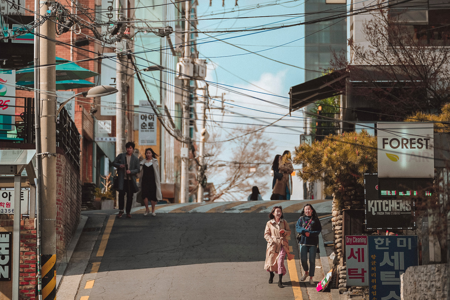 Two women walking at road during daytime